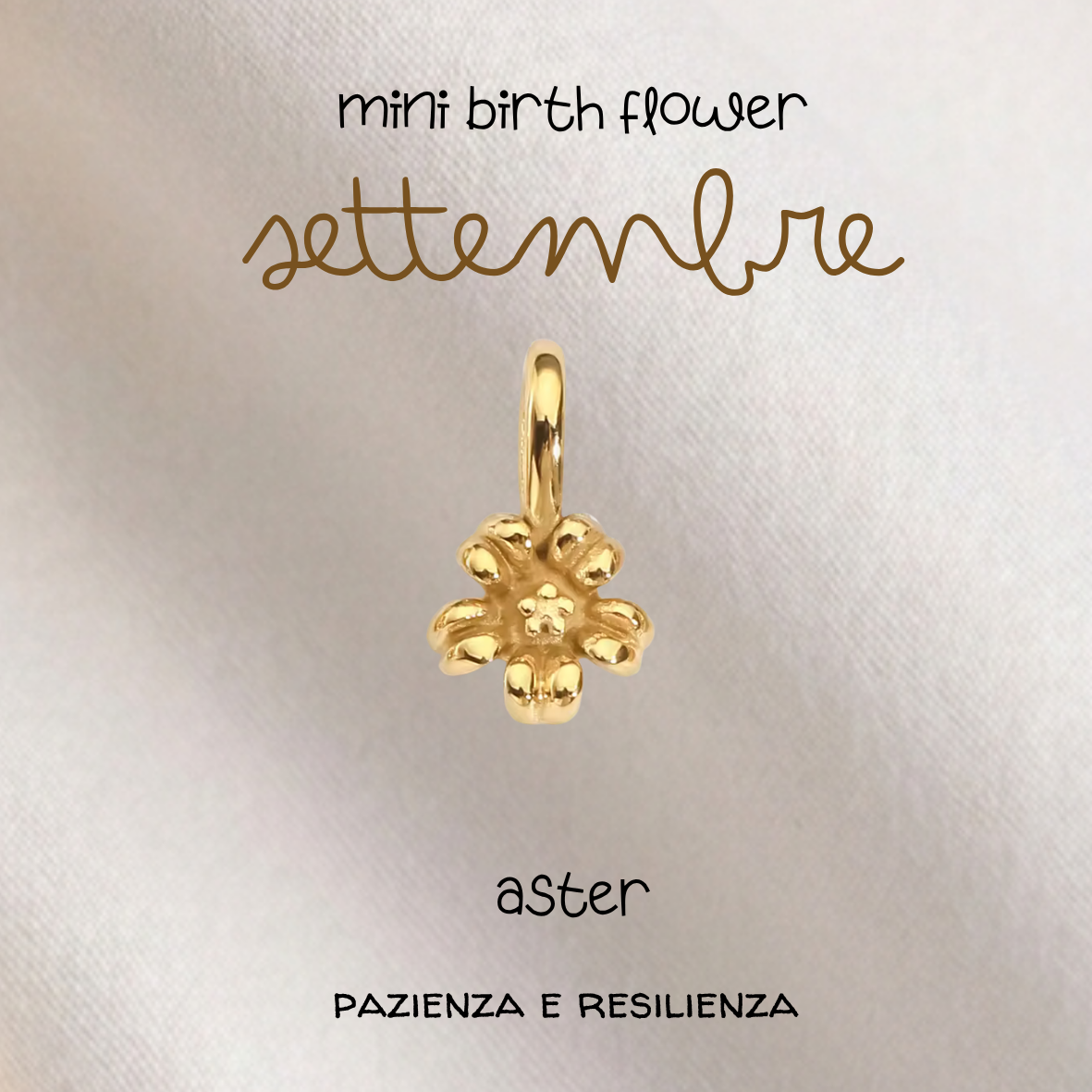 Ciondoli Mini Birth Flower Placcati oro