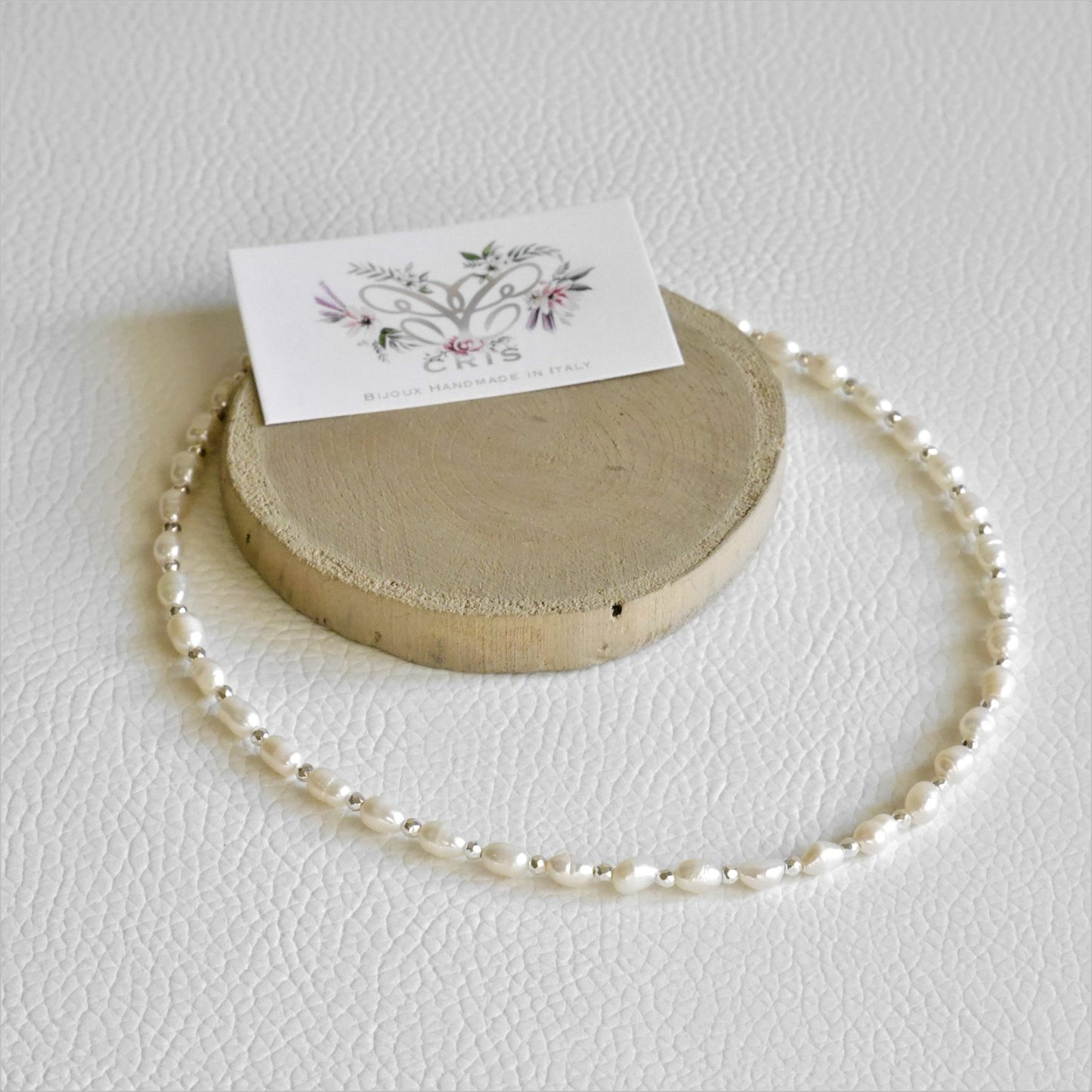 Choker Perle di Fiume e Ematite - Cris by Cristiana