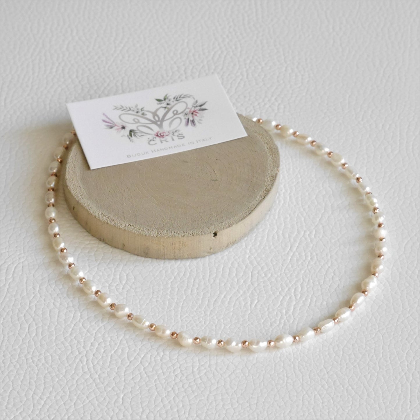 Choker Perle di Fiume e Ematite - Cris by Cristiana