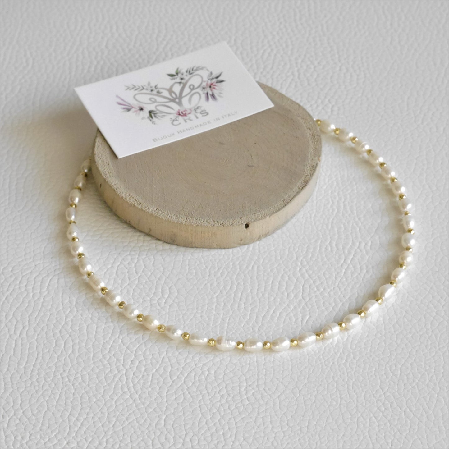 Choker Perle di Fiume e Ematite - Cris by Cristiana