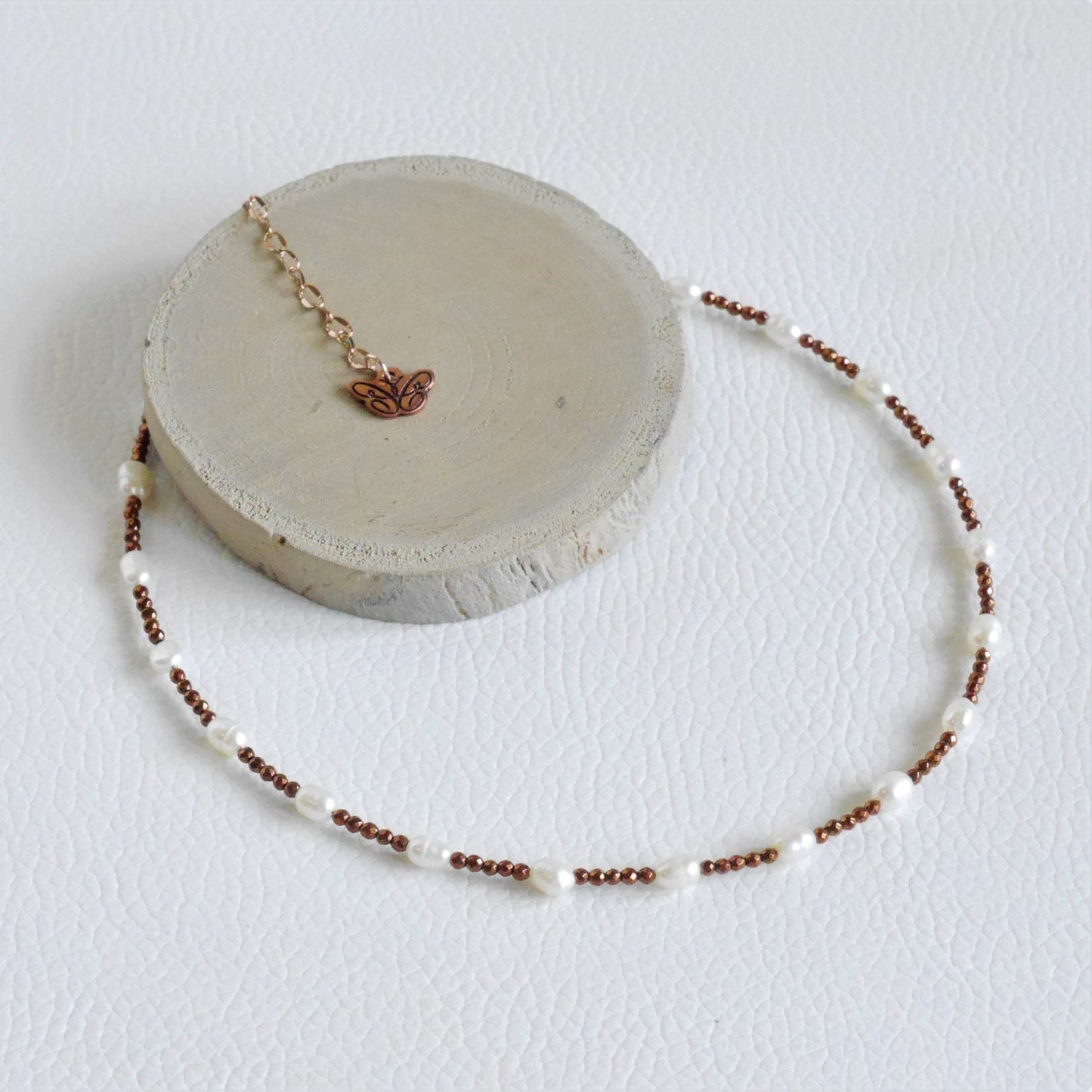 Choker Perle di Fiume e Ematite - Cris by Cristiana