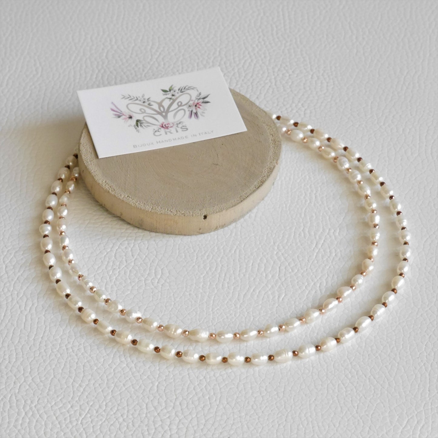 Choker Perle di Fiume e Ematite - Cris by Cristiana