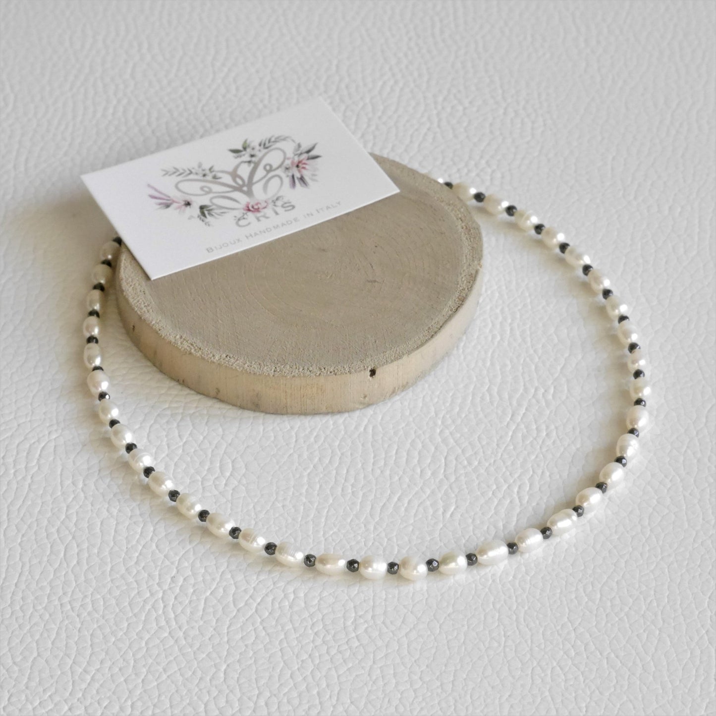 Choker Perle di Fiume e Ematite - Cris by Cristiana