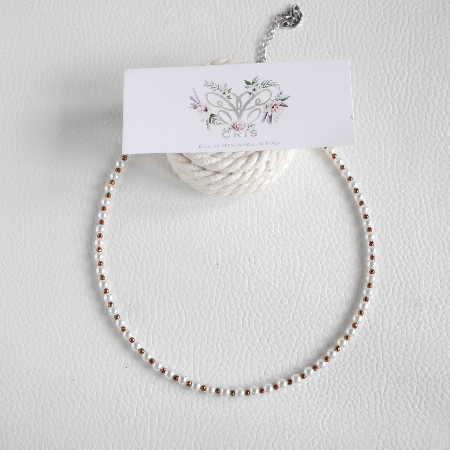 Choker Perle rotonde e Ematite - Cris by Cristiana