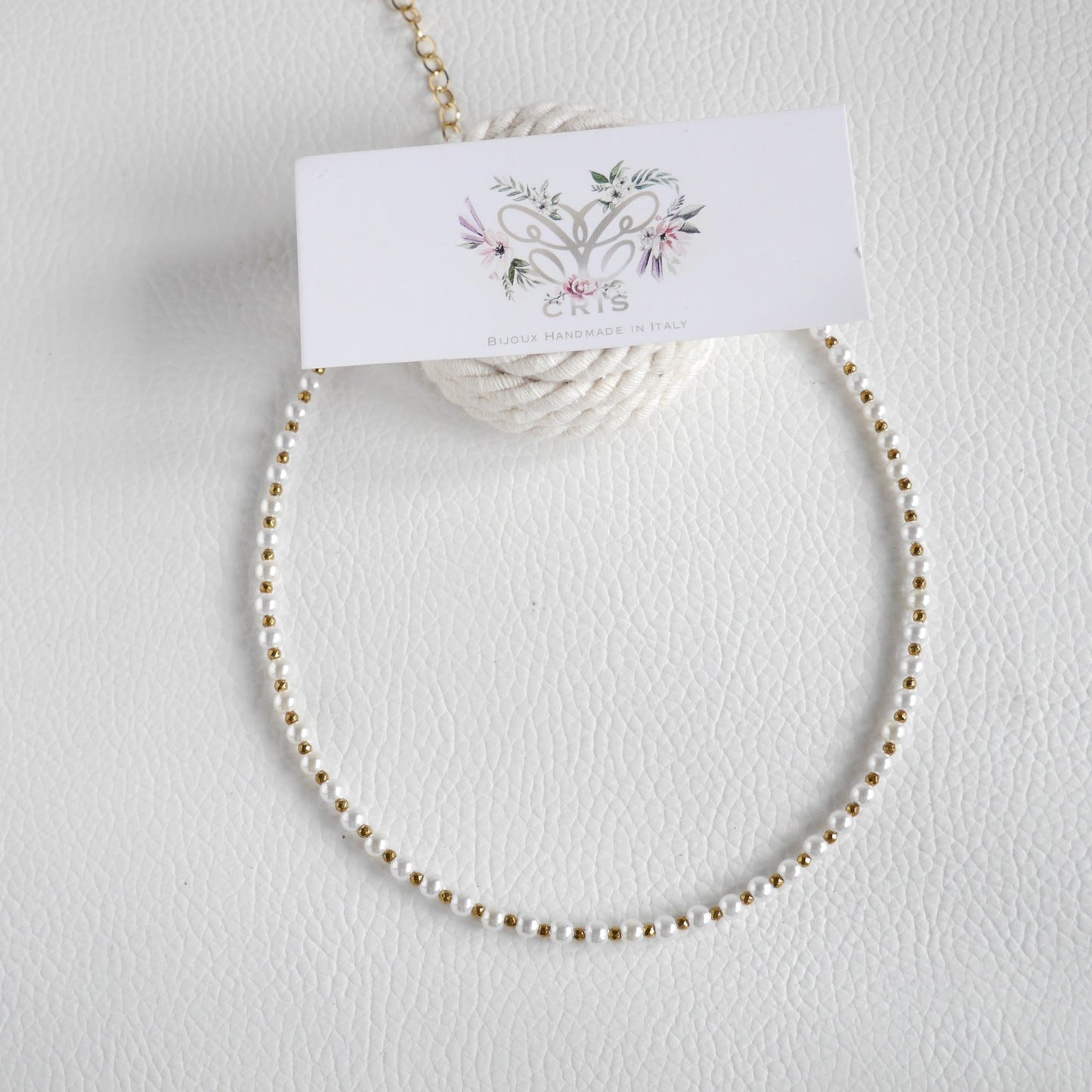 Choker Perle rotonde e Ematite - Cris by Cristiana