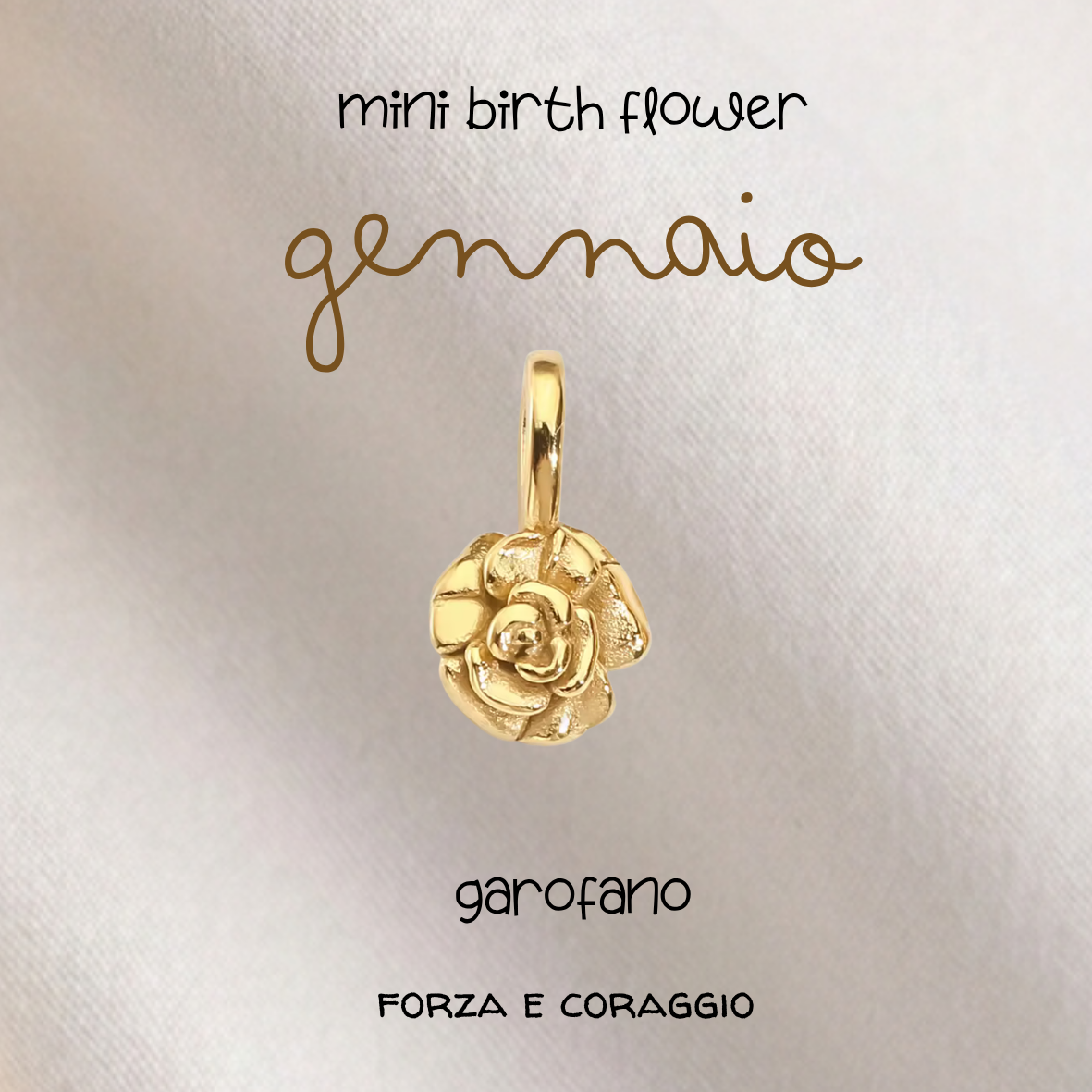 Ciondoli Mini Birth Flower Placcati oro