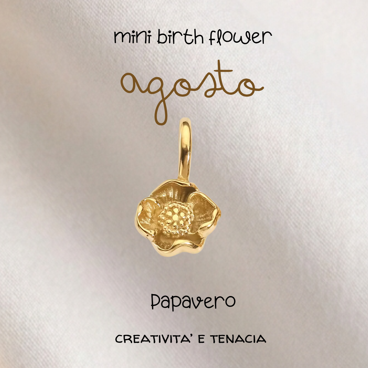 Ciondoli Mini Birth Flower Placcati oro