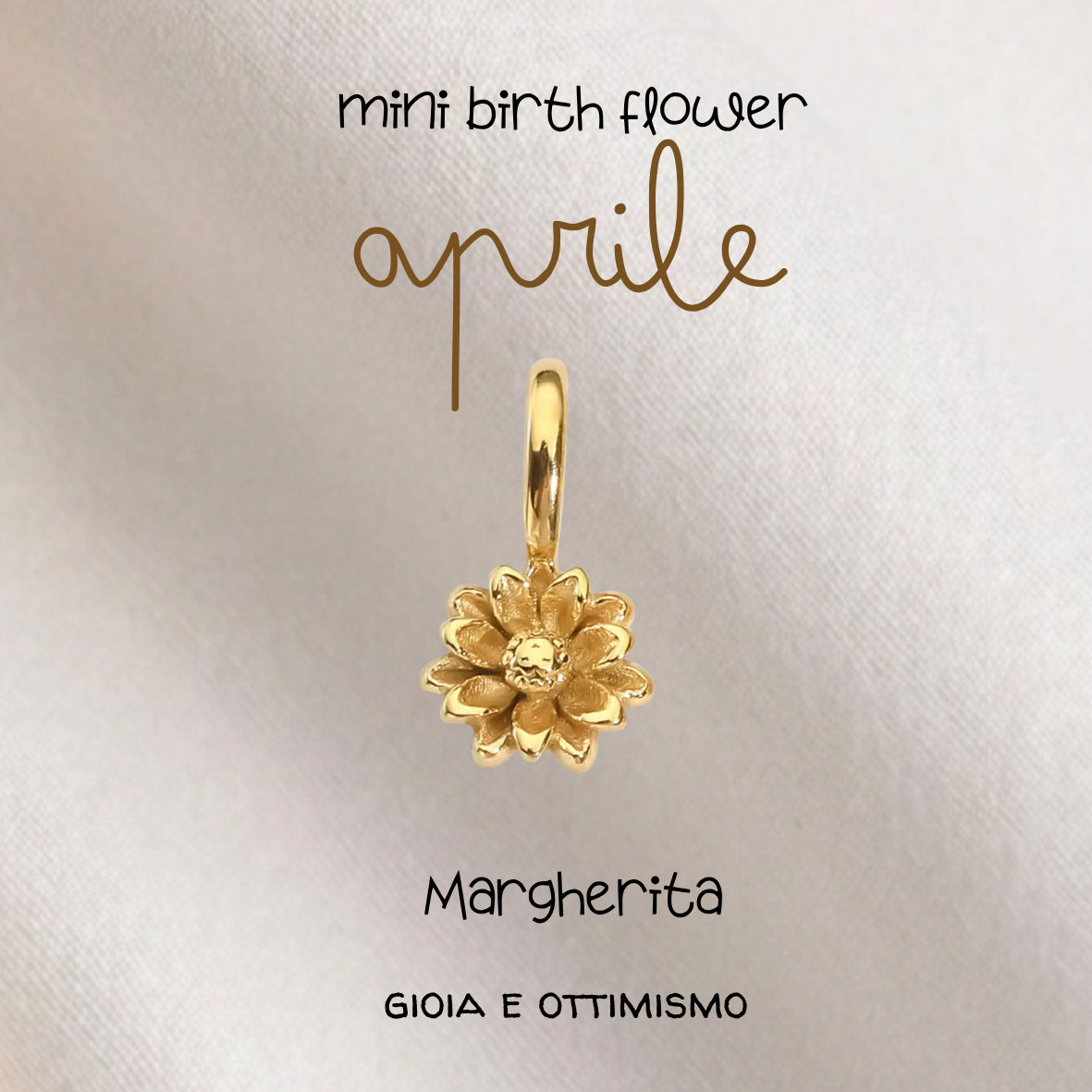 Ciondoli Mini Birth Flower Placcati oro