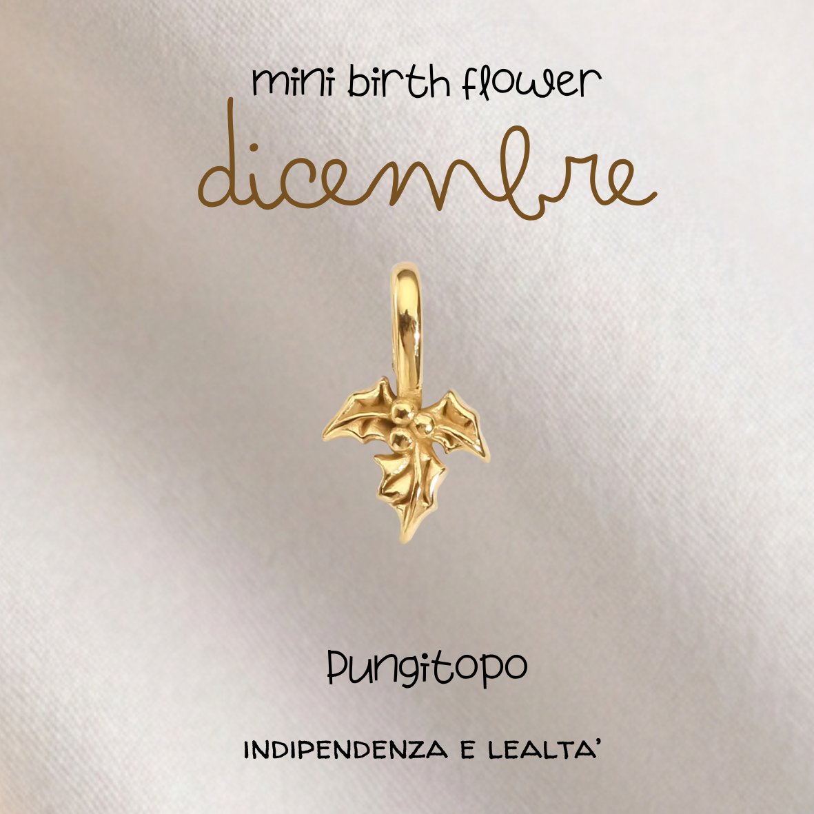 Ciondoli Mini Birth Flower Placcati oro