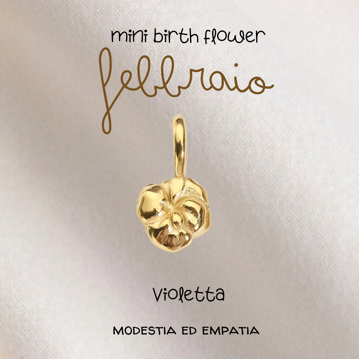 Ciondoli Mini Birth Flower Placcati oro