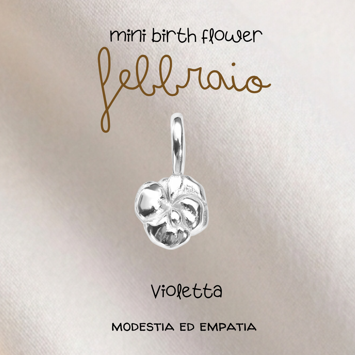 Ciondoli Mini Birth Flower Placcati argento 925
