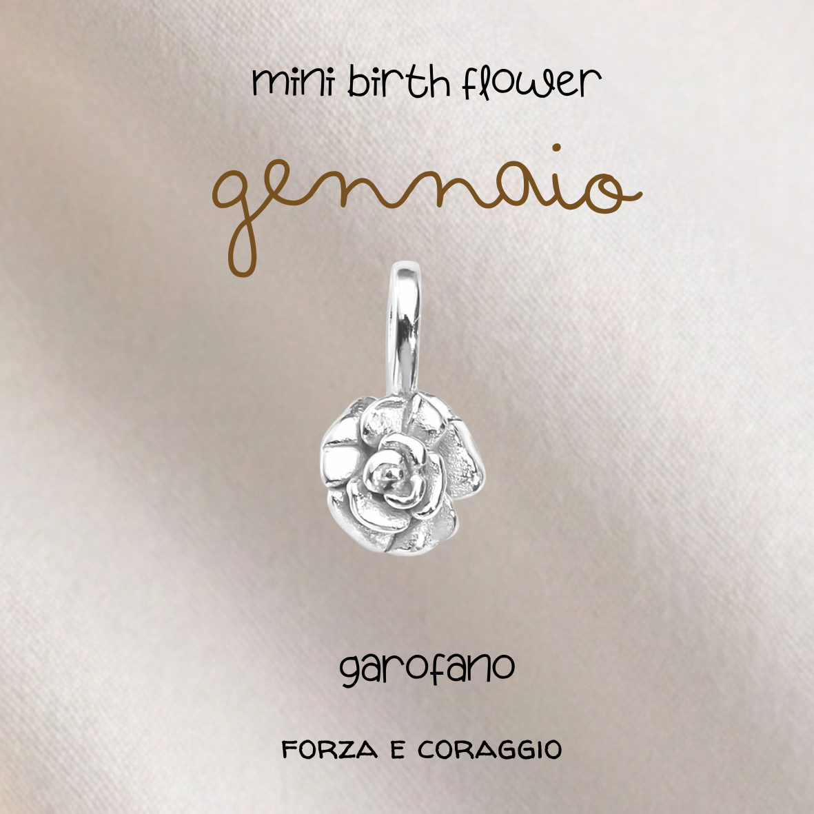 Ciondoli Mini Birth Flower Placcati argento 925