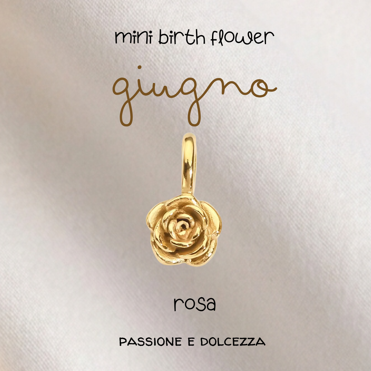 Ciondoli Mini Birth Flower Placcati oro