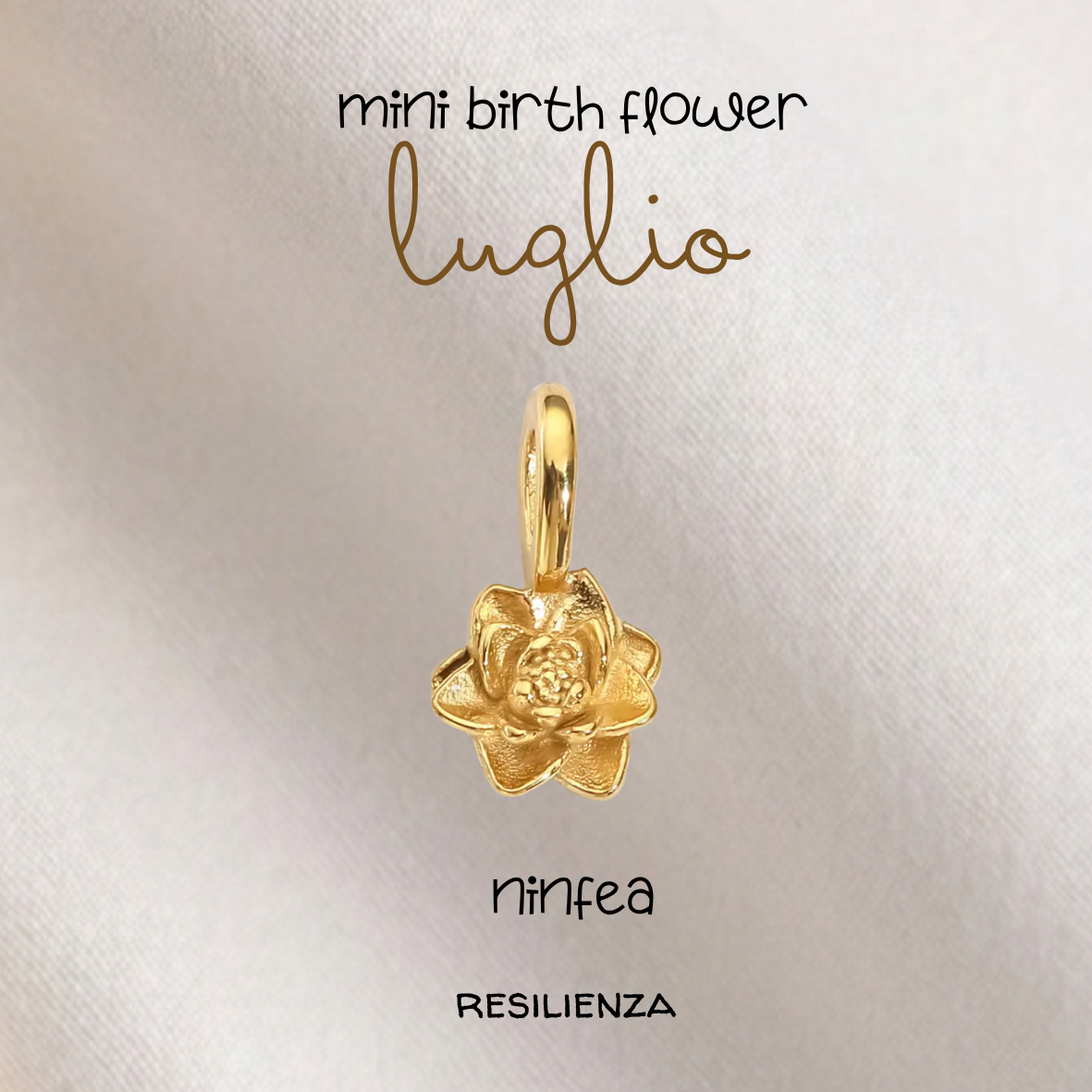Ciondoli Mini Birth Flower Placcati oro
