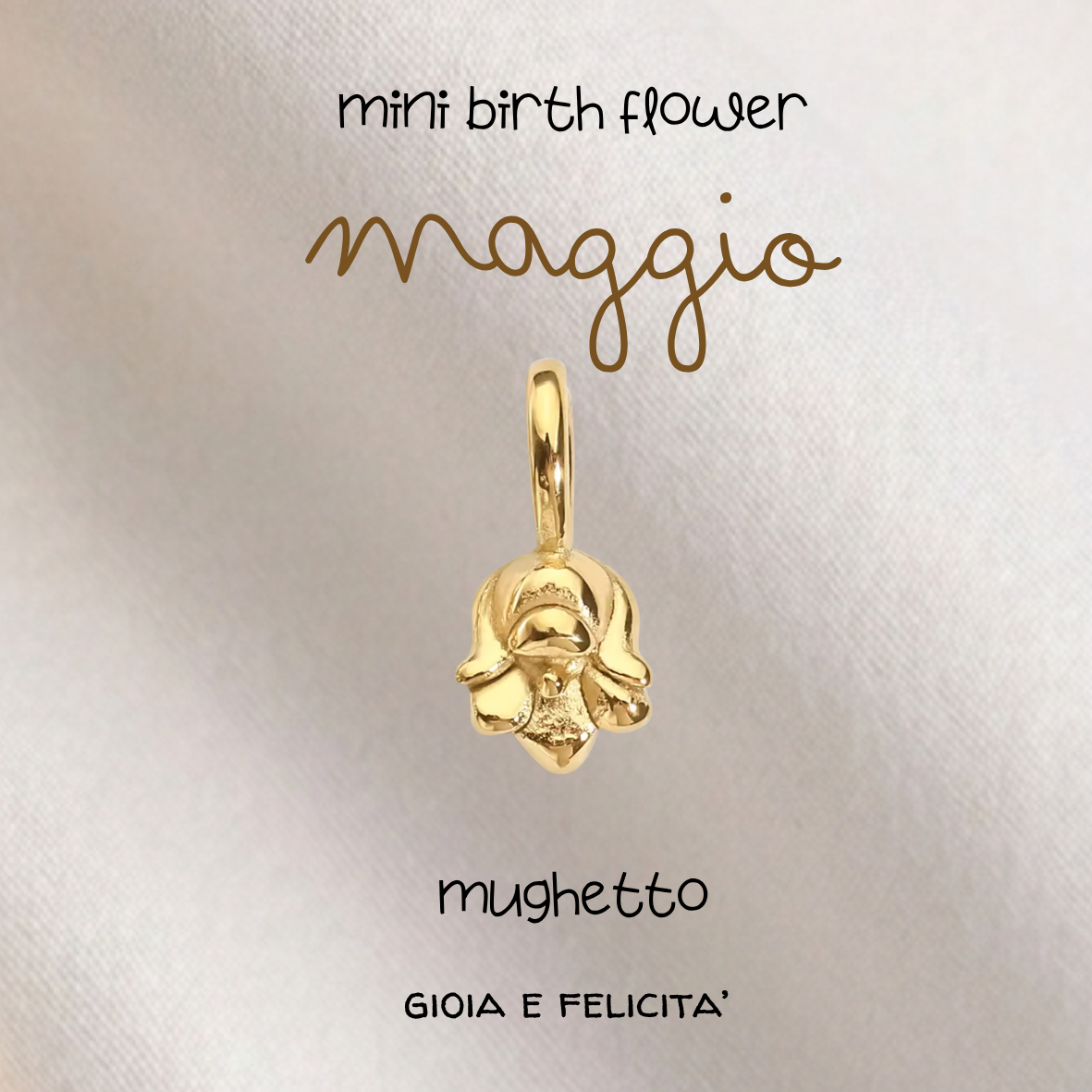 Ciondoli Mini Birth Flower Placcati oro