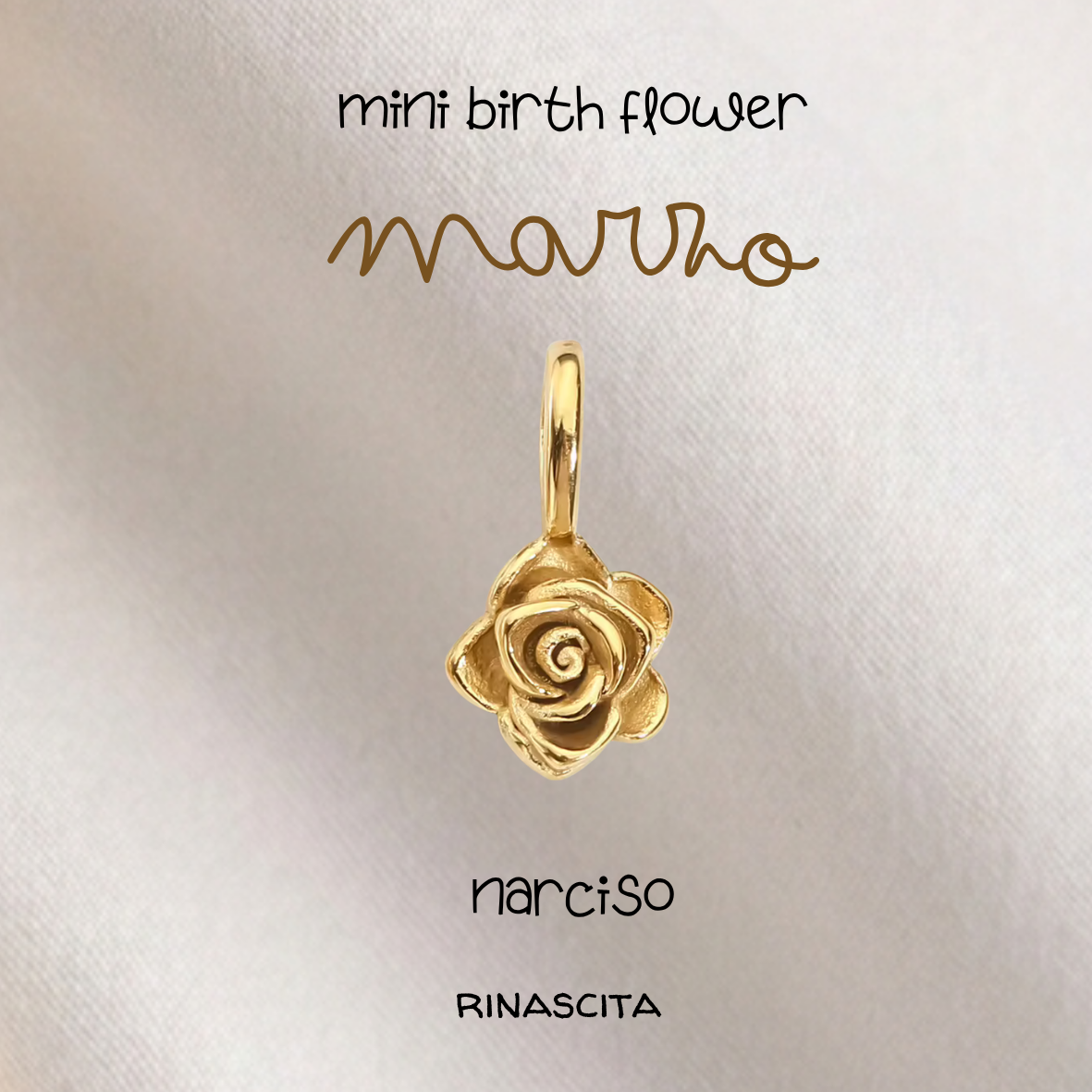 Ciondoli Mini Birth Flower Placcati oro