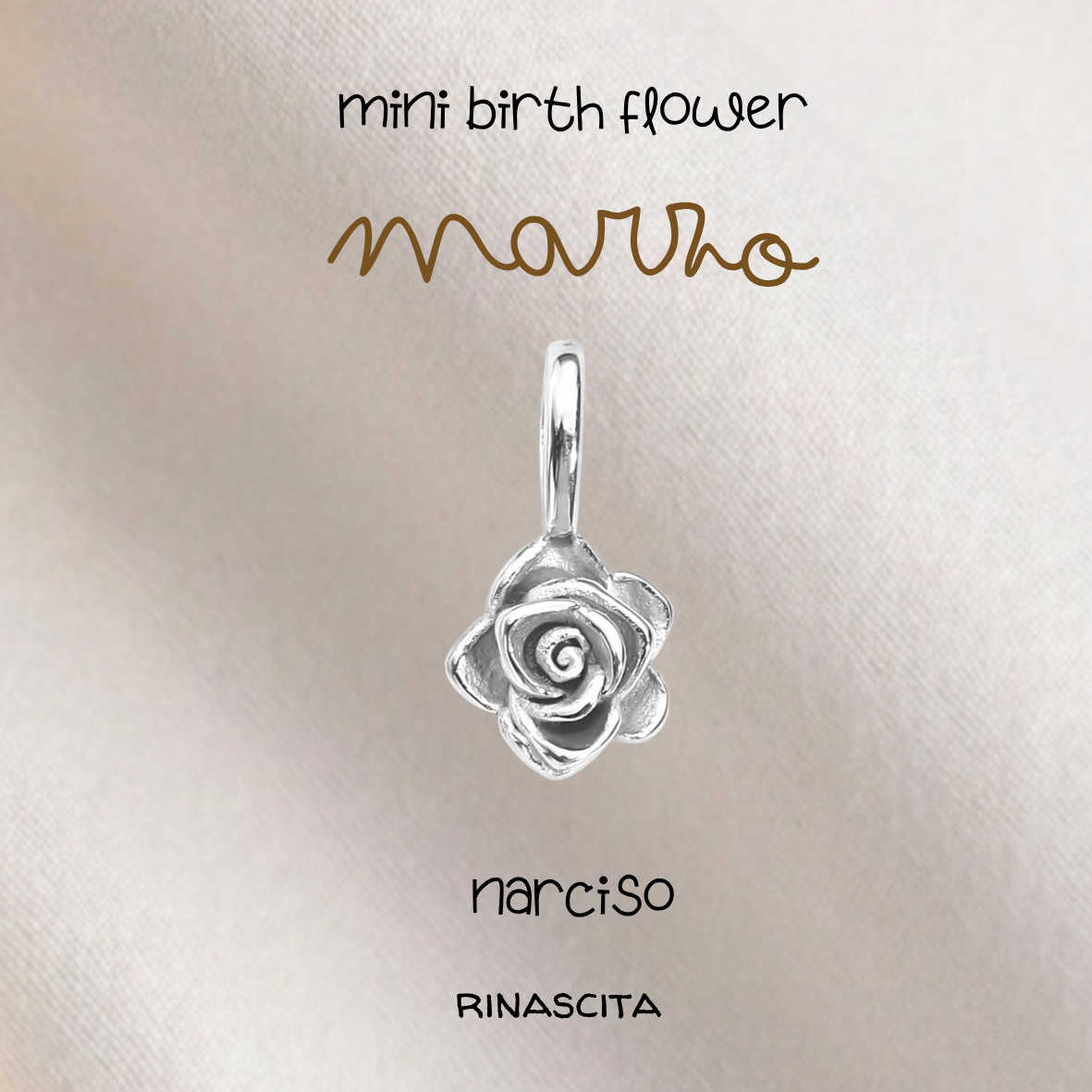 Ciondoli Mini Birth Flower Placcati argento 925