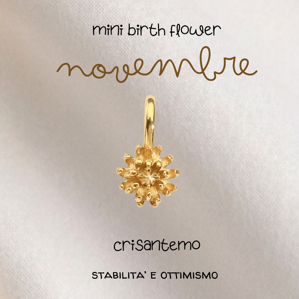 Ciondoli Mini Birth Flower Placcati oro