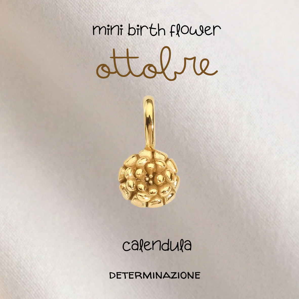 Ciondoli Mini Birth Flower Placcati oro