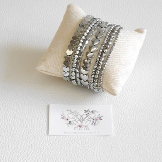 Bracciali ematite argento - Cris by Cristiana