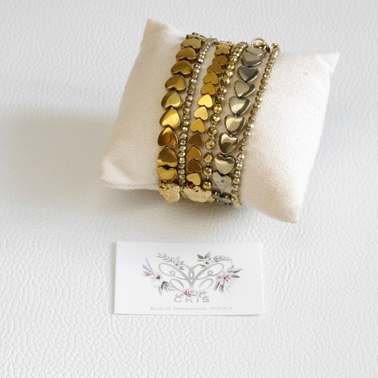 Bracciali ematite oro antico - Cris by Cristiana