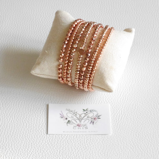 Bracciali ematite oro rosa - Cris by Cristiana